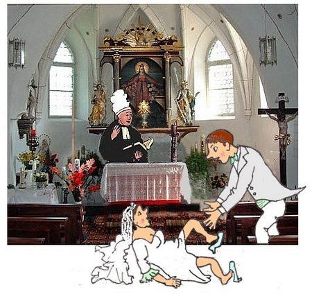Altar mit Brautpaar